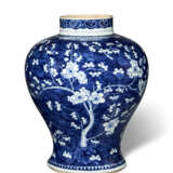 A BLUE AND WHITE 'BLOSSOMING PLUM BRANCHES' BALUSTER JAR - Foto 1