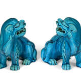 A PAIR OF TURQUOISE-GLAZED FIGURES OF QILIN - photo 2