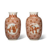 A PAIR OF IRON-RED-DECORATED OVOID VASES - photo 1