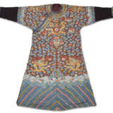 AN EMBROIDERED BROWN-GROUND GAUZE 'DRAGON' ROBE - photo 1