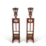 A PAIR OF NANMU LANTERNS AND JUMU STANDS - photo 2