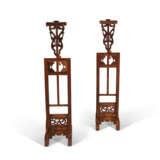 A PAIR OF NANMU LANTERNS AND JUMU STANDS - photo 3