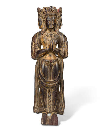 A GILT ZITAN FIGURE OF AVALOKITESVARA - photo 1