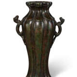 A LARGE BRONZE LOBED BALUSTER VASE - photo 2