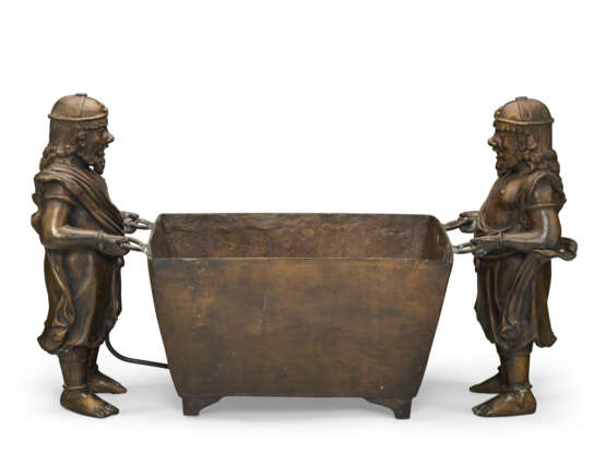 A BRONZE RECTANGULAR CENSER WITH FOREIGNERS - photo 1