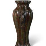 A LARGE BRONZE LOBED BALUSTER VASE - photo 5