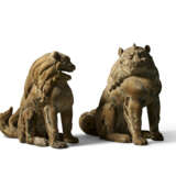 A PAIR OF CARVED WOOD SCULPTURES OF KOMA-INU (LION-DOG) - photo 7