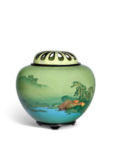 A CLOISONNÉ ENAMEL INCENSE BURNER - photo 1