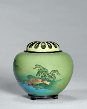 A CLOISONNÉ ENAMEL INCENSE BURNER - photo 2