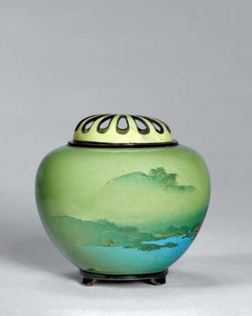 A CLOISONNÉ ENAMEL INCENSE BURNER - photo 3