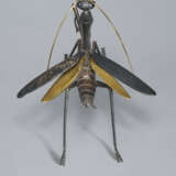 A SILVER AND GOLD ARTICULATED SCULPTURE OF PRAYING MANTIS - photo 6