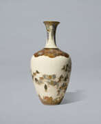 Ceramic. A SATSUMA VASE WITH WEDDING PROCESSION