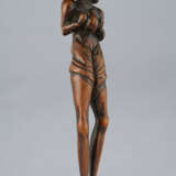 A CARVED WOOD NETSUKE OF ASHINAGA - photo 3