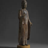 A CARVED WOOD SCULPTURE OF AMITABHA (AMIDA NYORAI) - Foto 2