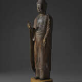 A CARVED WOOD SCULPTURE OF AMITABHA (AMIDA NYORAI) - Foto 6