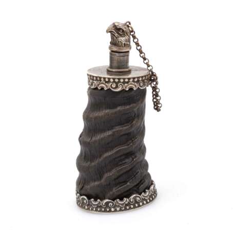 Schnupftabak-Flasche mit Silbermontierung um 1900. - Foto 1