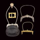 Silbermontierte Geldtasche zur Tracht mit Gürtelschnalle und Tascheneinfassungen 19. Jahrhundert. - Foto 3
