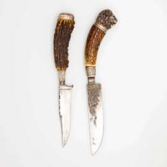 Zwei Jagdmesser um 1900.