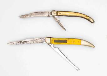Zwei Taschenmesser, USA um 1900.