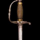 Degen mit Silber verziertem Eisengefäß um 1720. - photo 1