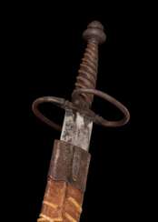 Katzbalger mit Lederscheide, im deutschen Stil um 1520.
