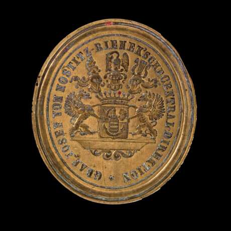 Österreich-Ungarn, Siegel mit Wappen der Grafen von Nostitz und Rieneck um 1870. - photo 1
