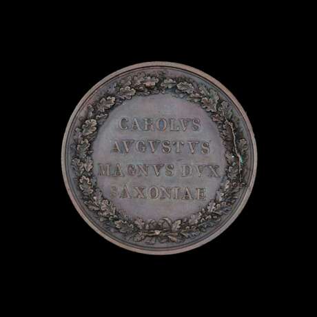 Sachsen-Weimar, Zivilverdienstmedaille CAROLUS AUGUSTUS 1816 in Bronze. - photo 2