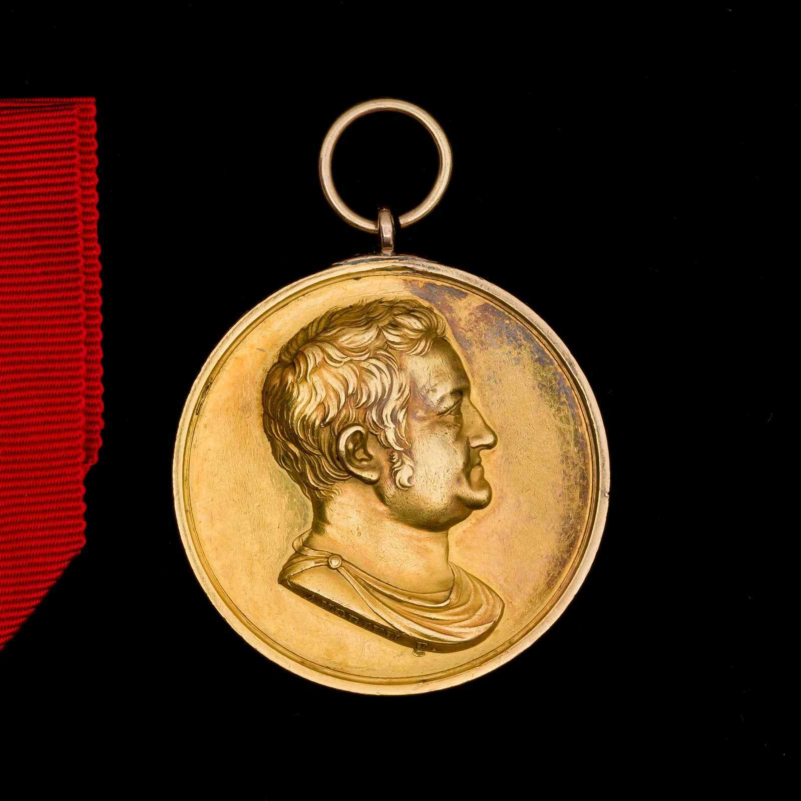 Sachsen-Weimar, Zivilverdienstmedaille CAROLUS AUGUSTUS 1816 in Gold.