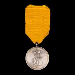 Schwarzburg-Sondershausen, silberne Medaille für Rettung aus Gefahr 1868-1890.