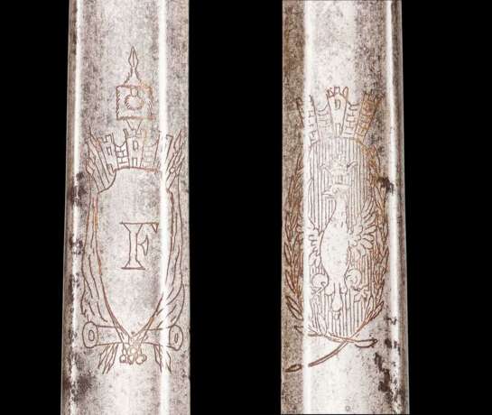 Stadt Frankfurt, Klinge von Jacob Glauth für Infanterie-Offiziersdegen um 1820. - photo 4