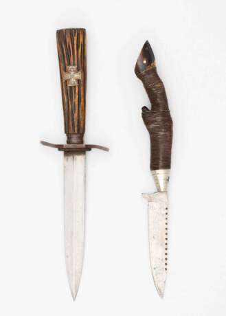 Weltkrieg, Grabendolch mit EK-Auflage und ein Grabenmesser. - photo 3