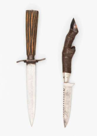 Weltkrieg, Grabendolch mit EK-Auflage und ein Grabenmesser. - photo 4