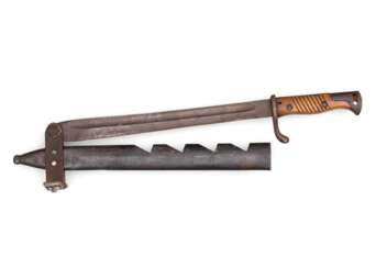 Weltkrieg, Seitengewehr 98/05 mit Umänderung zum Splitter.