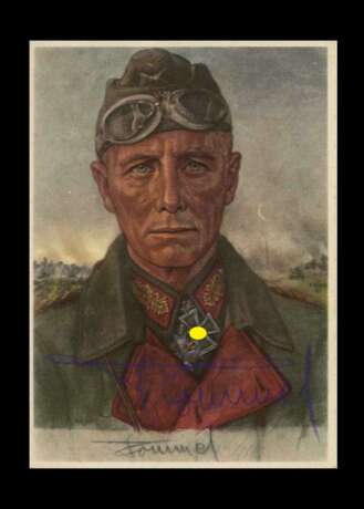 Autograf Erwin Rommel - Willrich-Postkarte mit Unterschrift von GF Rommel. - photo 2