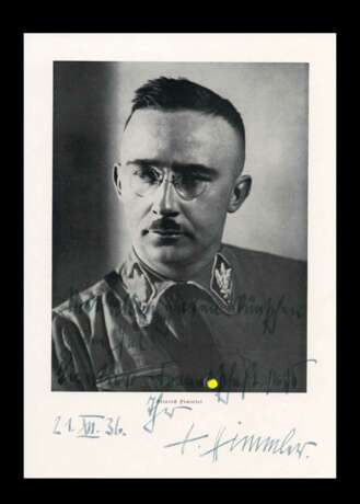 Autograf Heinrich Himmler - Portraitdruck mit Unterschrift von Heinrich Himmler. - photo 1