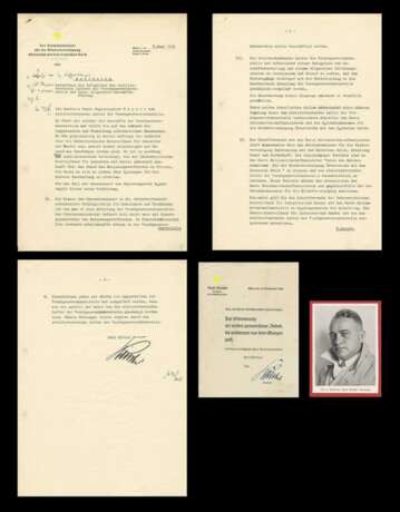 Schriftstück Gauleiter Josef Bürckel mit Autograf. - фото 1