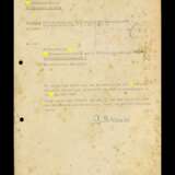 Schriftstück SS-Hauptsturmführer Gerhard Bremer mit Autograf. - photo 1