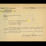 Schriftstück von Michael Wittmann an das Siedlungshauptamt der SS mit Autograf. - photo 2