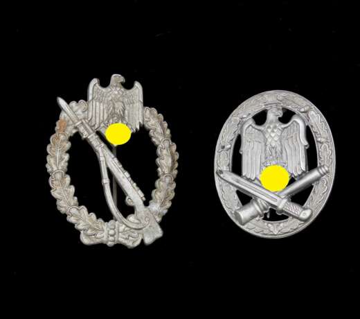 Infanterie Sturmabzeichen in Silber und ein Allgemeines Sturmabzeichen. - Foto 1