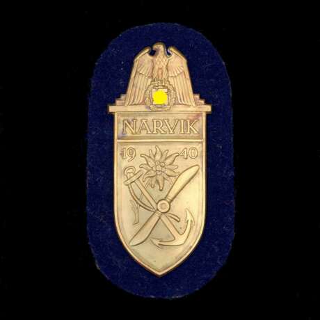 Narvikschild in Gold auf Marinetuch. - photo 3