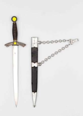 Luftwaffe, Fliegerdolch M 35 mit Scheide und Kette. - фото 1