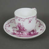 Ziertasse mit Figurenmalerei in Purpur-Camaieu - M… - фото 1