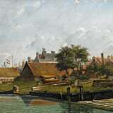 Deventer, Willem Anthonie van. Werften bei einer holländischen Küstenstadt. - фото 1