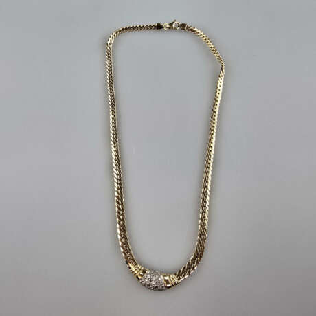 14K-Goldcollier mit Diamantbesatz - Gelbgold 585/0… - Foto 3