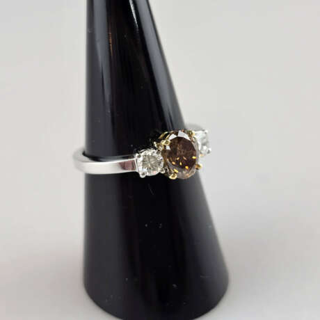 Diamantring von 1,10 ct. - Weiß-/Gelbgold 750/000,… - Foto 2