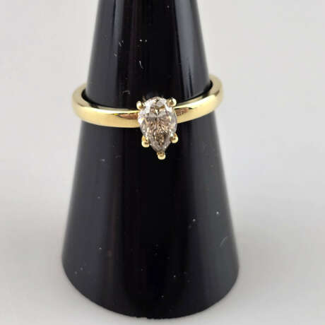 Eleganter Solitärring - Gelbgold 750/000, gestempe… - photo 4