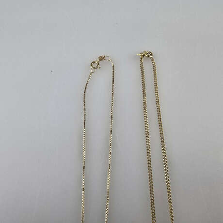 1 Goldkette mit Anhänger & 1 Anhängerkette - Goldk… - фото 1