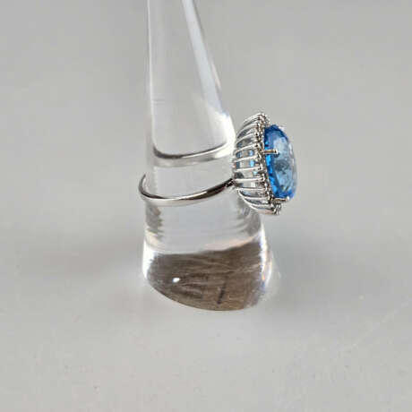 Silberring mit Topaz und Diamantzier - Sterling Si… - фото 3