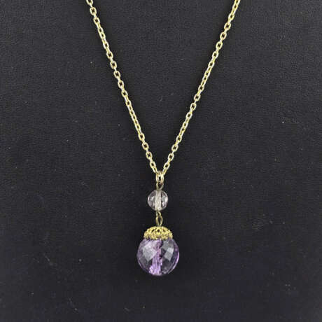 Vintage-Amethystanhänger mit Kette - Anhänger von … - фото 1