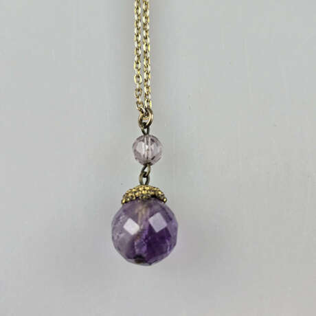 Vintage-Amethystanhänger mit Kette - Anhänger von … - фото 3